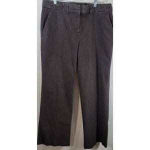 Larry Levine Brown Heathered Stretch Flat Front Dress Pants 12 Lightweight Soft